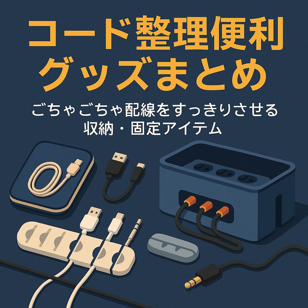 コード整理便利グッズまとめ｜ごちゃごちゃ配線をすっきりさせる収納・固定アイテム